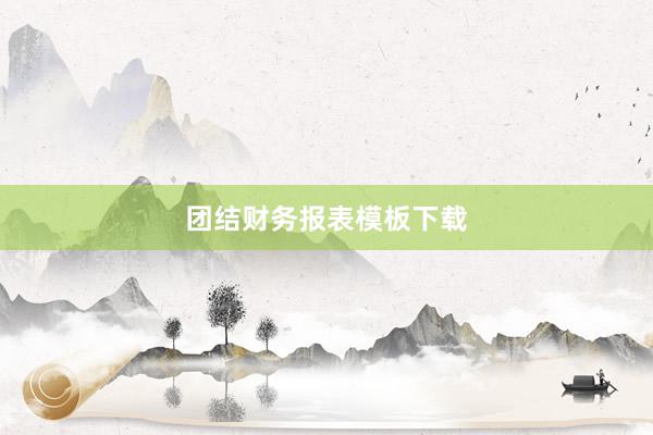 团结财务报表模板下载